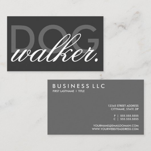 ドッグウォーカー 名刺 (正面/裏面)