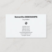 ドッグウォーカー 名刺 (裏面)