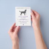 ドッグウォーカー/歩くビジネスフライヤーテンプレート小 チラシ (手)