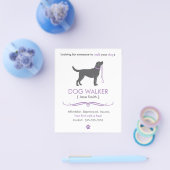 ドッグウォーカー/歩くビジネスフライヤーテンプレート小 チラシ (シングル)