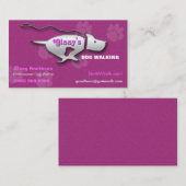 ドッグウォーカー/犬のトリマーの/Petの付き添いの名刺 名刺 (正面/裏面)