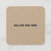 ドッグウォーカーQRコード スクエア名刺 (裏面)