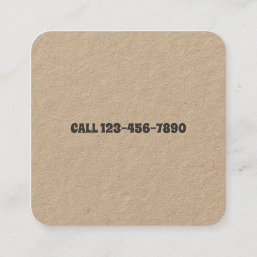 ドッグウォーカーQRコード スクエア名刺 (裏面)