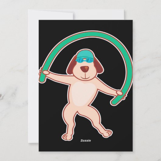 ドッグウォーターエアロビクス |ギフおもしろいト シーズンカード (裏面)