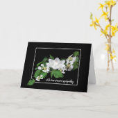 ドッグウッドアンドロータスキャンドル悔やみや弔慰 カード (黄色い花)