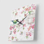 ドッグウッドガーデン スクエア壁時計 (傾斜)