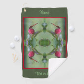 ドッグウッドフルーツの赤いトンボパーソナライズされたイ ゴルフタオル (インサイチュ)