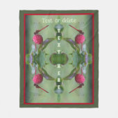 ドッグウッドフルーツの赤いトンボパーソナライズされたイ フリースブランケット (正面)