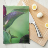 ドッグウッドフルーツの赤いトンボ閉じる キッチンタオル (四つ折り)