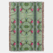 ドッグウッドフルーツの赤いトンボ スローブランケット (正面縦)