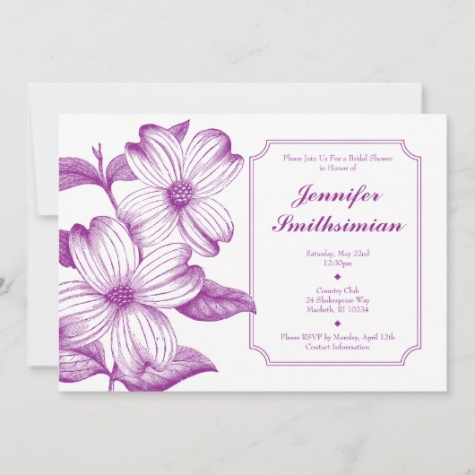 ドッグウッドブライダルシャワー招待 招待状 (正面)