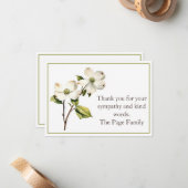 ドッグウッド悔やみや弔慰サンキューノーテカード ノートカード (正面/裏面インサイチュ)