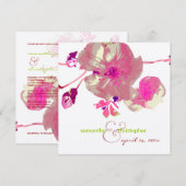 ドッグウッド/ピンク/モーブ/ウェディング 招待状 (正面/裏面)