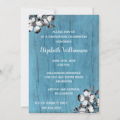 ドッグウ素朴ッド花卒業パーティー卒業写真 招待状 (裏面)