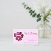 ドッグエレガントキャットグルーミンググリッターペットシッター足 名刺 (スタンド正面)