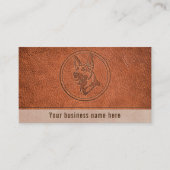 ドッグエンボスレザー効果 名刺 (正面)