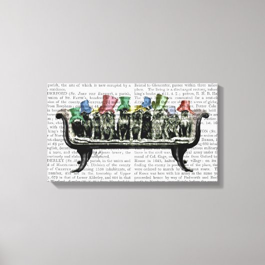 ドッグオンソファ キャンバスプリント (正面)