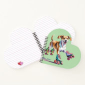 ドッグオンローラースケート水彩画 ノートブック (内部)