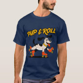 ドッグオンローラースケート転が靴& Tシャツ (正面)