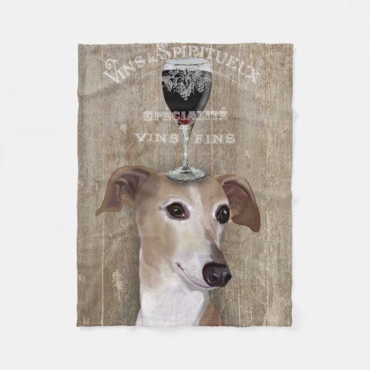 ドッグオヴィングレイハウンド フリースブランケット (正面)