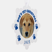 ドッグカスタマイズの第1クリスマス オーナメントカード (右)