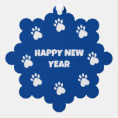 ドッグカスタマイズの第1クリスマス オーナメントカード (裏面)