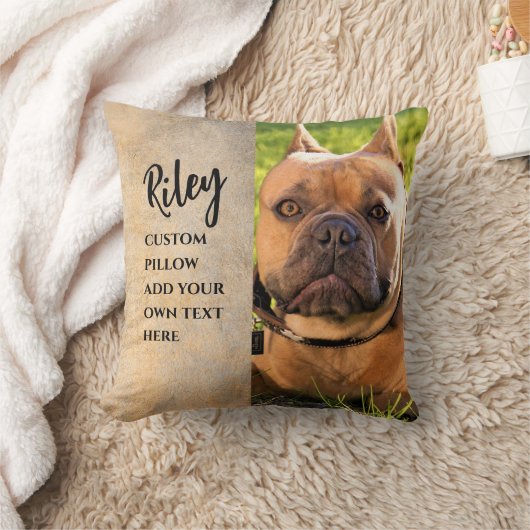 ドッグカスタムは自分の写真と文字を追加 クッション (ブランケット)