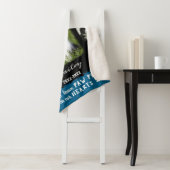 ドッグカスタムフォトコラージ縁どフェードブラックブルー シェルパブランケット (インサイチュ)