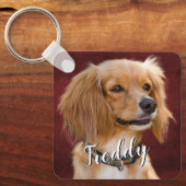 ドッグカスタム引用文付き写真2面 キーホルダー (正面)