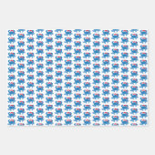 ドッグカニのクリスマスツリーのギフトラップセット3 ラッピングペーパーシート (正面2)