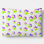 ドッグカラフルポープリントデザイン、編集可能ポーカラー アクセサリーポーチ (正面)