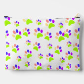 ドッグカラフルポープリントデザイン、編集可能ポーカラー アクセサリーポーチ (裏面)