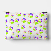 ドッグカラフルポープリントデザイン、編集可能ポーカラー アクセサリーポーチ (正面)