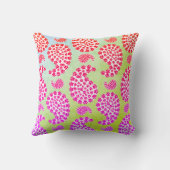 ドッグカラフルポープリントペイズリーヴィンテージスタイル クッション (裏面)