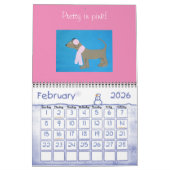 ドッグカレンダー カレンダー (2月 2026)