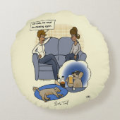 ドッグキャスティングドリームラウンド装飾用クッション ラウンドクッション (裏面)