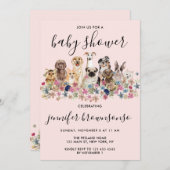 ドッグキャッツペットファミリーお祝い 招待状 (正面/裏面)