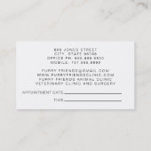 ドッグキャットステソスコープのロゴ獣医アポイントメント 名刺 (裏面)