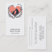 ドッグキャットステソスコープのロゴ獣医アポイントメント 名刺 (正面/裏面)