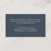 ドッグキャットハウスロゴ | 動物訓練気に 名刺 (裏面)