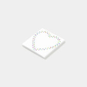 ドッグキャットハートポープリント ポストイット (アングル)