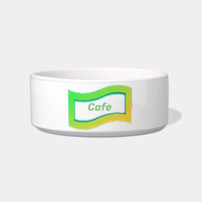 ドッグキャットフードボウル陶芸アート&デザイン ボウル (正面)