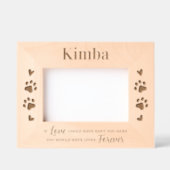 ドッグキャットペット記念カスタム悔やみや弔慰ウッド写真 レーザー彫刻フレーム (正面)