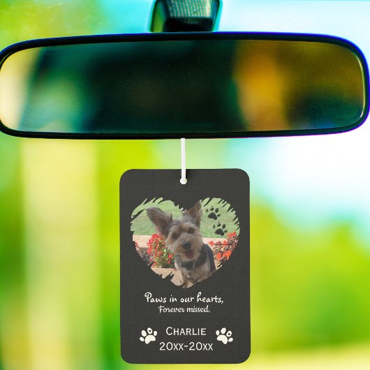 ドッグキャットペット記念撮影ポーズハートカスタム カーエアーフレッシュナー