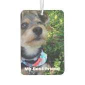 ドッグキャットペット記念撮影ポーズハートカスタム カーエアーフレッシュナー (裏面)