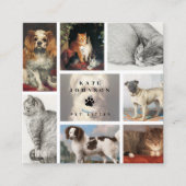 ドッグキャットペット8フォトペットトリマーシッタースパサロン スクエア名刺 (正面)