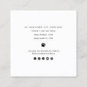 ドッグキャットペット8フォトペットトリマーシッタースパサロン スクエア名刺 (裏面)