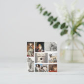 ドッグキャットペット8フォトペットトリマーシッタースパサロン スクエア名刺 (スタンド正面)