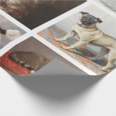 ドッグキャットペット8写真ポートレートコラージュ記念 ラッピングペーパー (角)