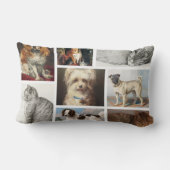 ドッグキャットペット8写真ポートレートコラージュ記念 ランバークッション (裏面)